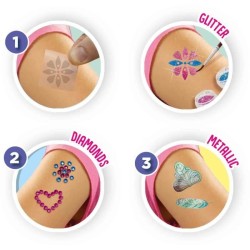 Tatouages glamour 3 en 1 - SES CREATIVE - Multicolore - Blanc - Pour e