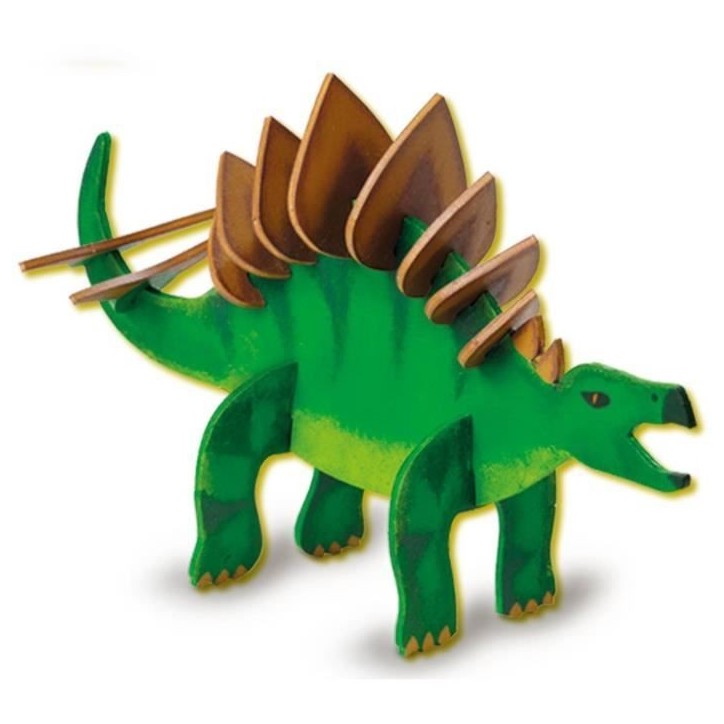 Dinosaure en bois qui brille dans le noir - Kit de bricolage - SES CREATIVE - Fabrique ton propre dinosaure qui brille dans le n