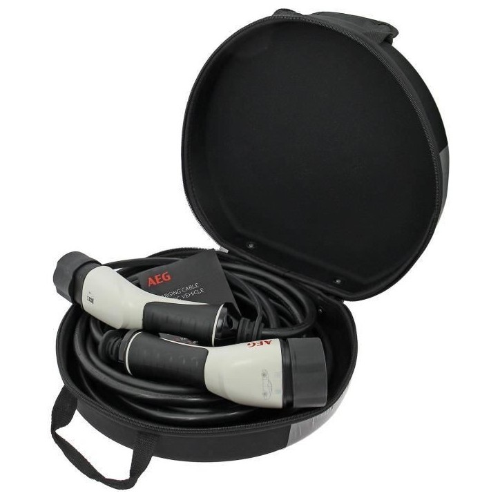 Câble de charge véhicules électriques & hybrides - AEG - Type 2 - Câble triphasé 16A 480V AC - Jusqu a 11Kw - Longueur : 5m