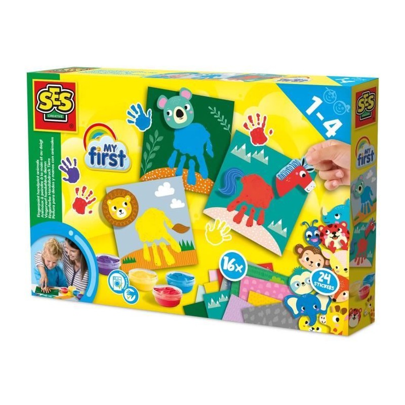 Kit créatif - SES CREATIVE - Animaux en empreintes de doigts Kit créatif - SES CREATIVE - Animaux en empreintes de doigts
