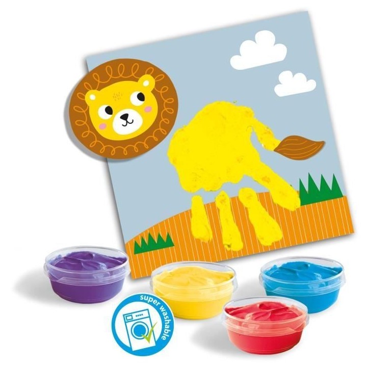 Kit créatif - SES CREATIVE - Animaux en empreintes de doigts