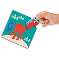 Kit créatif - SES CREATIVE - Animaux en empreintes de doigts