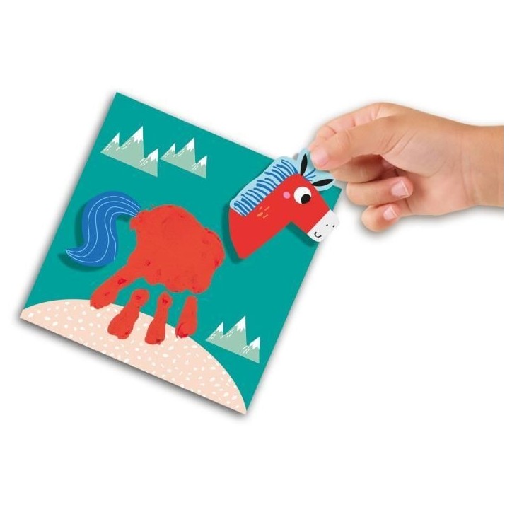 Kit créatif - SES CREATIVE - Animaux en empreintes de doigts