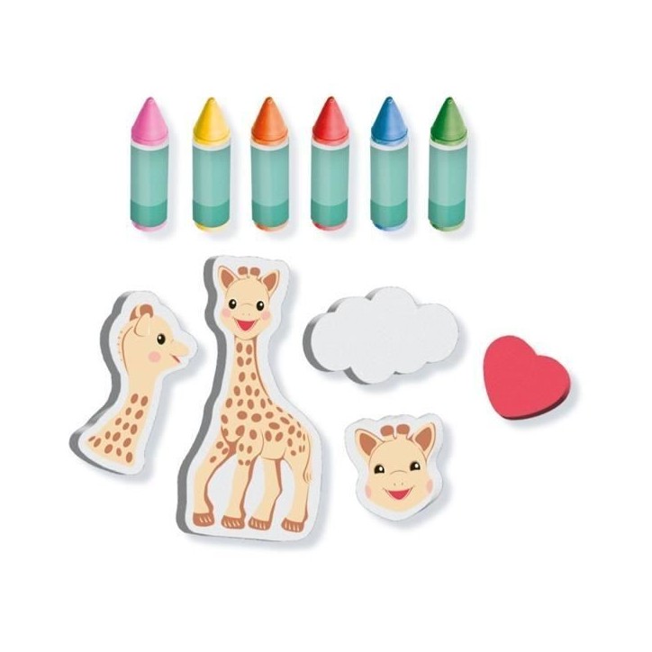 Sophie la girafe - Crayons de couleur pour le bain et formes