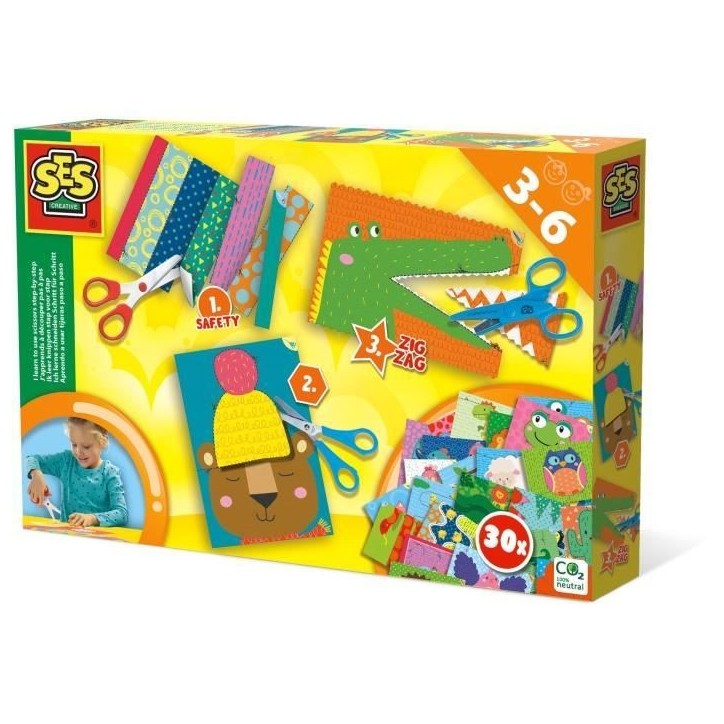 SES CREATIVE - J'apprends a découper - Ciseaux pour enfant sûrs - Multicolore SES CREATIVE - J'apprends a découper - Ciseaux pour enfant sûrs - Multicolore