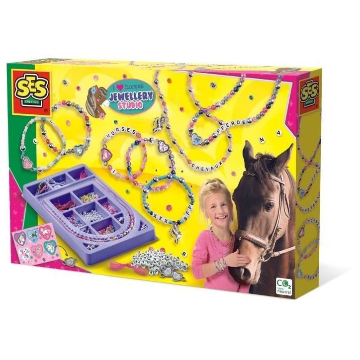 Bijou pour enfant - J'aime les chevaux - Studio de joaillerie - Jaune - Multicolore - a partir de 5 ans Bijou pour enfant - J'aime les chevaux - Studio de joaillerie - Jaune - Multicolore - a partir de 5 ans