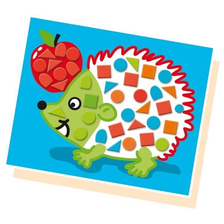 SES Creative 14827 - J'apprends la mosaique, aves les mosaiques autocollants de couleur, convient aux jeunes enfants SES Creative 14827 - J'apprends la mosaique, aves les mosaiques autocollants de couleur, convient aux jeunes enfants