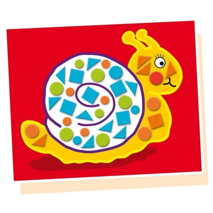 SES Creative 14827 - J'apprends la mosaique, aves les mosaiques autocollants de couleur, convient aux jeunes enfants SES Creative 14827 - J'apprends la mosaique, aves les mosaiques autocollants de couleur, convient aux jeunes enfants