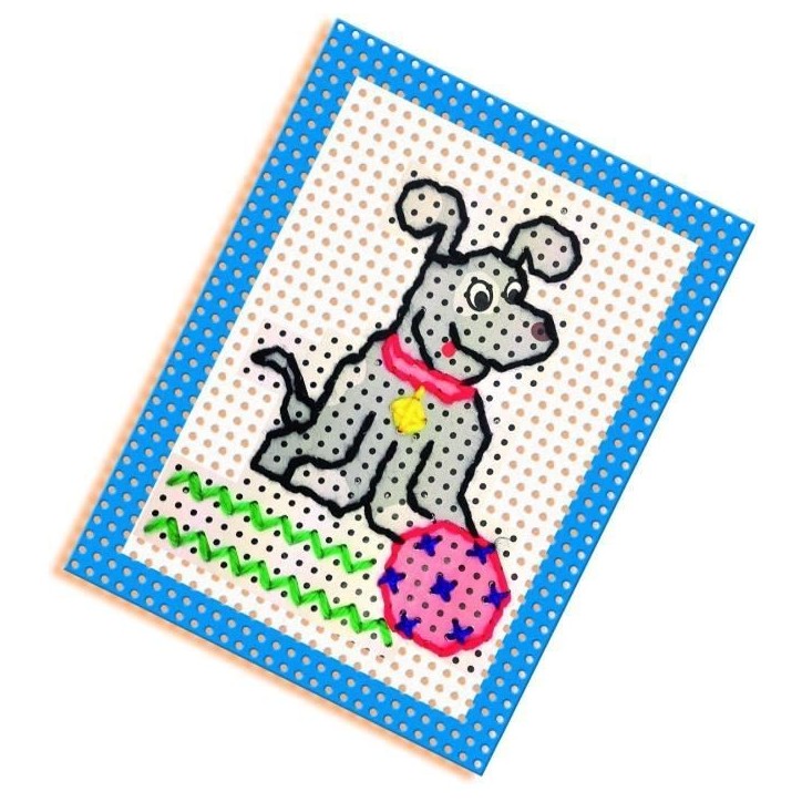 SES CREATIVE - J'apprends a broder - Cartes préimprimées et perforées - Toile a gros trous - Pour enfant de plus de 3 ans SES CREATIVE - J'apprends a broder - Cartes préimprimées et perforées - Toile a gros trous - Pour enfant de plus de 3 ans