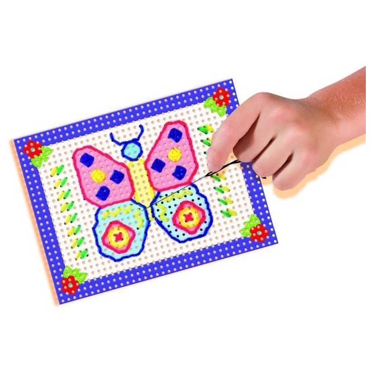 SES CREATIVE - J'apprends a broder - Cartes préimprimées et perforées - Toile a gros trous - Pour enfant de plus de 3 ans SES CREATIVE - J'apprends a broder - Cartes préimprimées et perforées - Toile a gros trous - Pour enfant de plus de 3 ans
