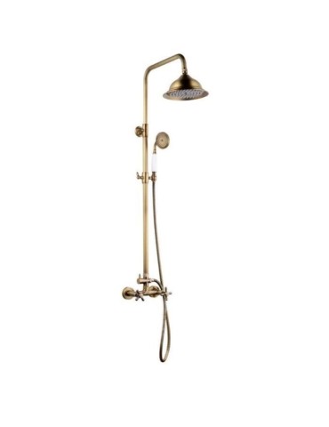 ROUSSEAU Colonne de douche avec robinet mélangeur Retro - Vieux-bronze