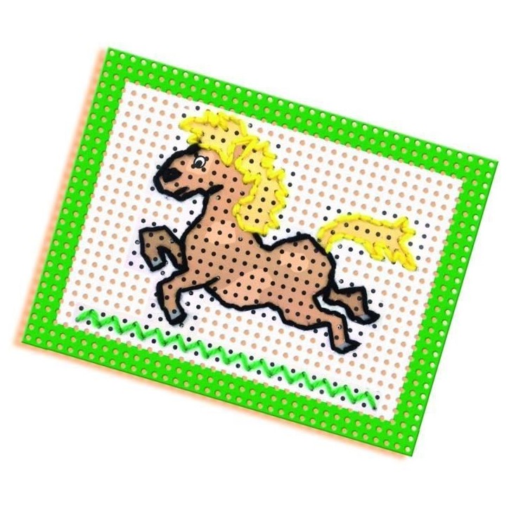 SES CREATIVE - J'apprends a broder - Cartes préimprimées et perforées - Toile a gros trous - Pour enfant de plus de 3 ans SES CREATIVE - J'apprends a broder - Cartes préimprimées et perforées - Toile a gros trous - Pour enfant de plus de 3 ans