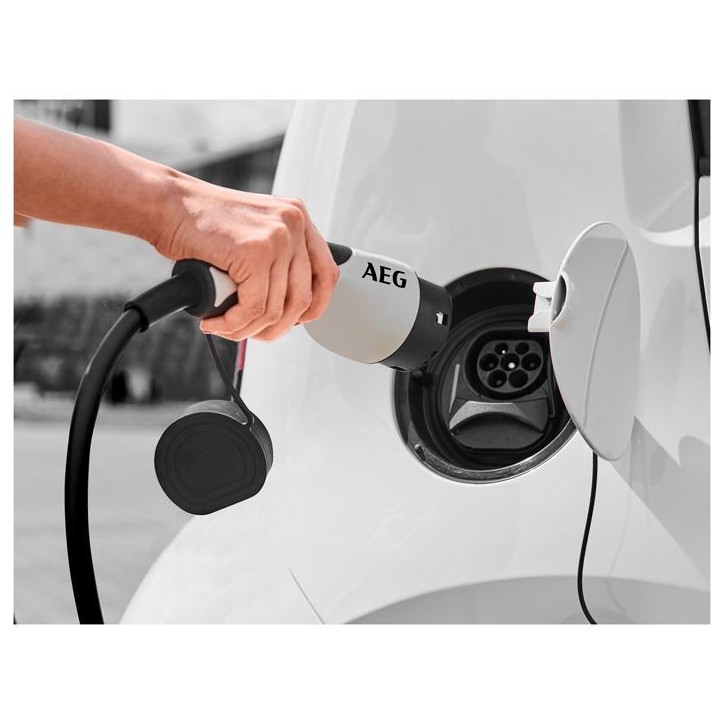 Chargeur portable véhicule électrique & hybride - AEG - Type 2 - Monophasé, 16A, 230V AC - Prise secteur 230V européen - L :