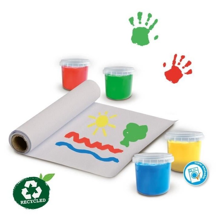 Kit de peinture au doigt SES CREATIVE Eco - 100% recyclé pour bébé Kit de peinture au doigt SES CREATIVE Eco - 100% recyclé pour bébé