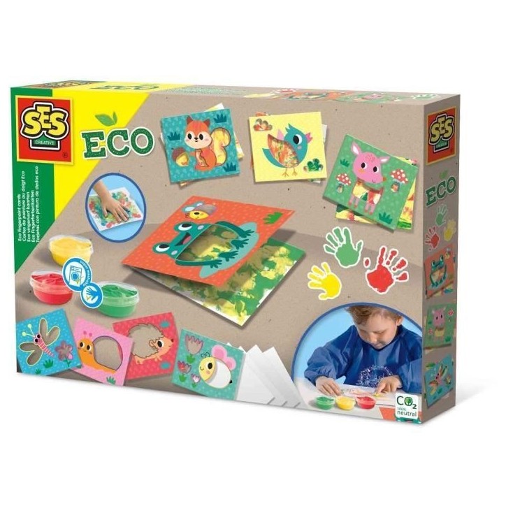 Cartes de peinture au doigt Eco - SES CREATIVE - Exprime-toi avec la peinture au doigt et des feuilles de papier. Cartes de peinture au doigt Eco - SES CREATIVE - Exprime-toi avec la peinture au doigt et des feuilles de papier.
