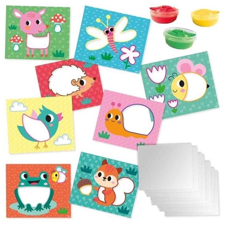 Cartes de peinture au doigt Eco - SES CREATIVE - Exprime-toi avec la peinture au doigt et des feuilles de papier. Cartes de peinture au doigt Eco - SES CREATIVE - Exprime-toi avec la peinture au doigt et des feuilles de papier.