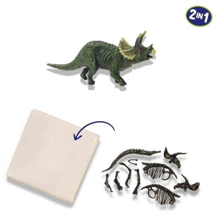 Fouille de dinosaures et de squelettes 2 en 1 - Tricératops - SES CREATIVE