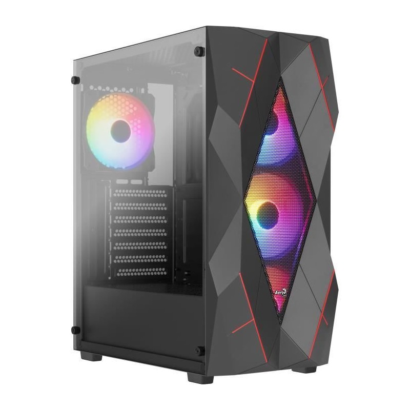 Boîtier PC - AEROCOOL - Volcan G v1 (Noir) - Moyen tour - Format ATX Boîtier PC - AEROCOOL - Volcan G v1 (Noir) - Moyen tour - Format ATX