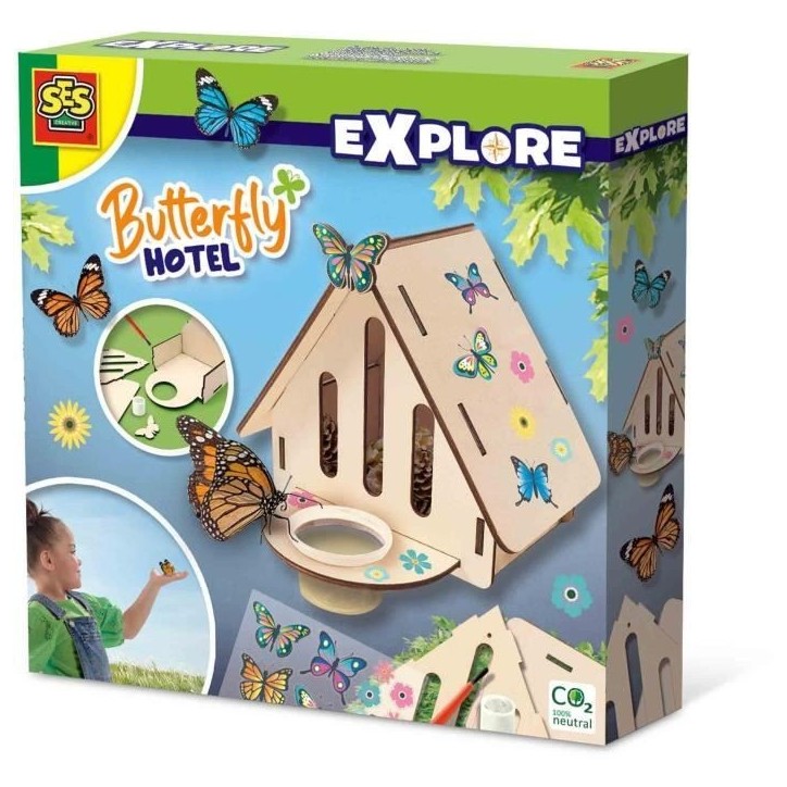 Hôtel de papillons - Jouet éducatif - SES CREATIVE - Construis et décore un hôtel a papillons.