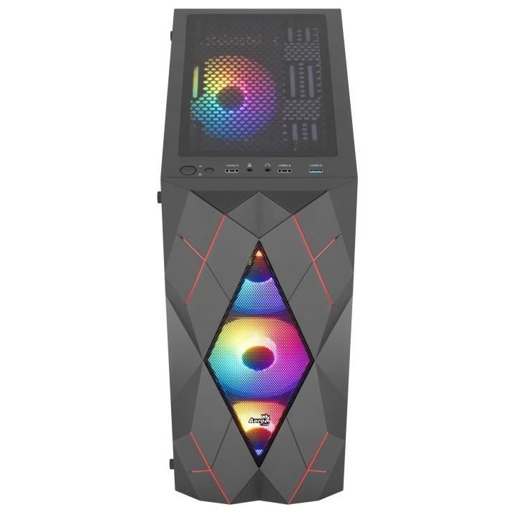Boîtier PC - AEROCOOL - Volcan G v1 (Noir) - Moyen tour - Format ATX - Sans alimentation