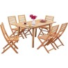 Ensemble repas de jardin 4-6 personnes - Eucalyptus FSC - Table extens