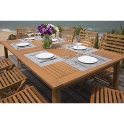 Ensemble repas de jardin extensible 6 a 8 personnes - table 180-240x10