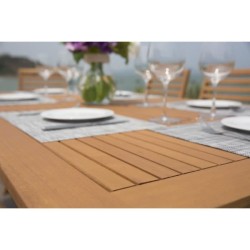 Ensemble repas de jardin extensible 6 a 8 personnes - table 180-240x10