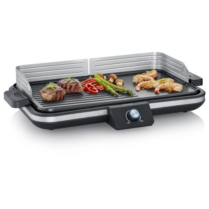 Plancha SEVERIN - PG8564 - Surface cuisson 50x30cm - Plaque en fonte anti-adhésive - Jusqu'a 230°C - 2300W