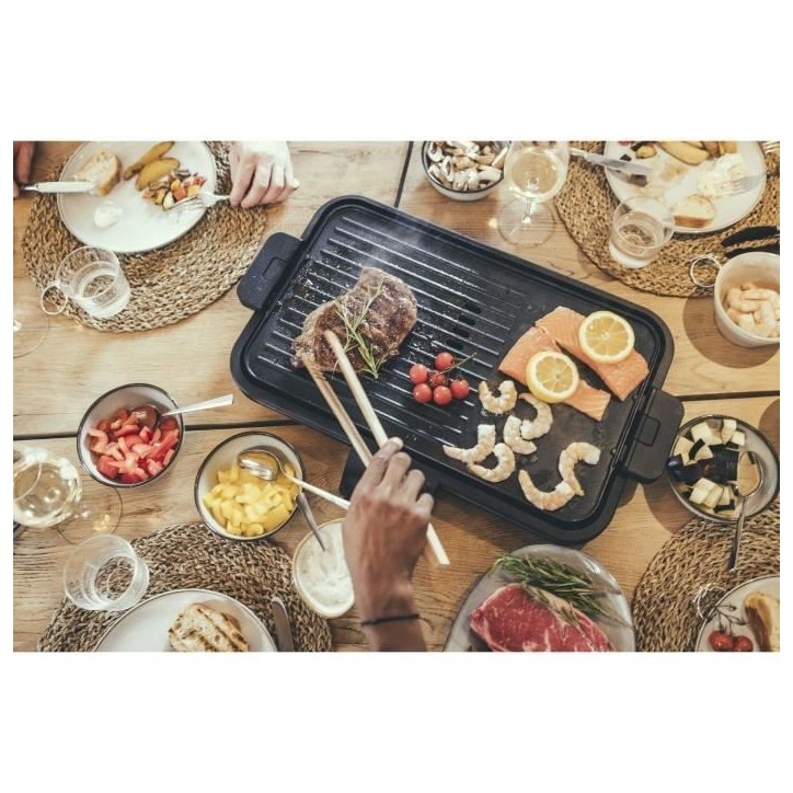 Plancha SEVERIN - PG8564 - Surface cuisson 50x30cm - Plaque en fonte anti-adhésive - Jusqu'a 230°C - 2300W