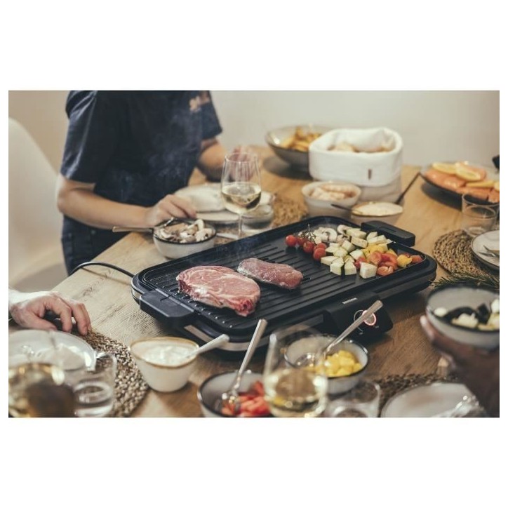 Plancha SEVERIN - PG8564 - Surface cuisson 50x30cm - Plaque en fonte anti-adhésive - Jusqu'a 230°C - 2300W