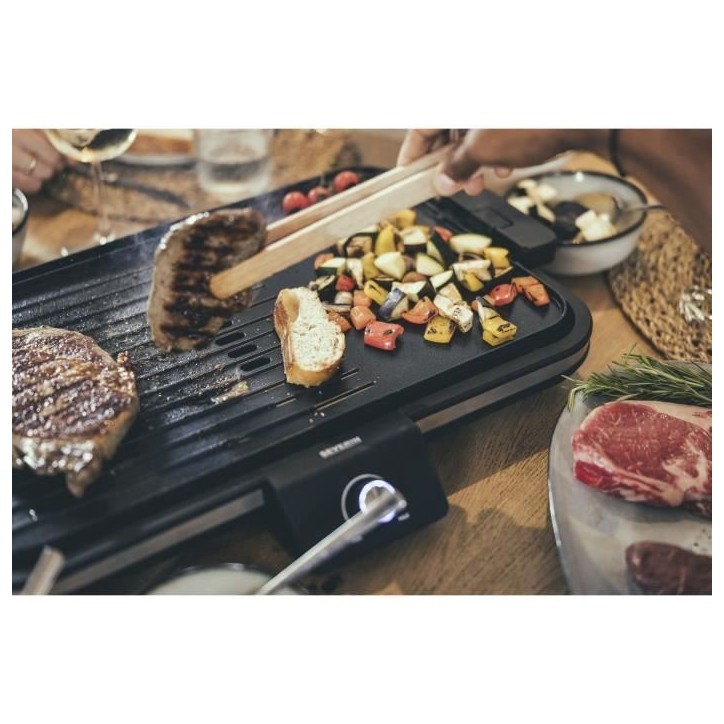 Plancha SEVERIN - PG8564 - Surface cuisson 50x30cm - Plaque en fonte anti-adhésive - Jusqu'a 230°C - 2300W