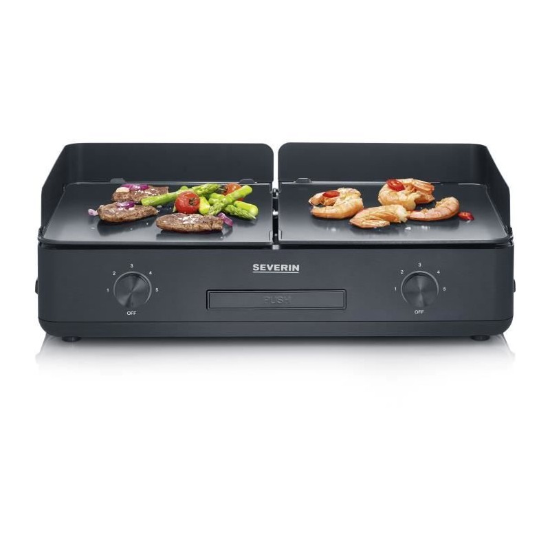Plancha SEVERIN - PG8569 - Surface de cuisson 48x27cm - Revetement cé Plancha SEVERIN - PG8569 - Surface de cuisson 48x27cm - Revetement cé