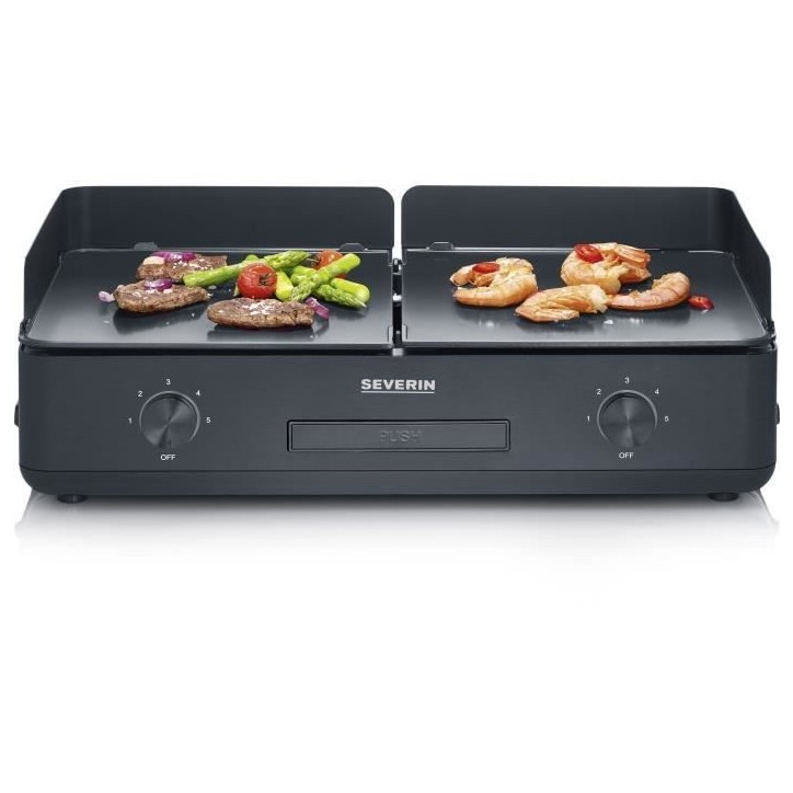 Plancha SEVERIN - PG8569 - Surface de cuisson 48x27cm - Revetement céramique antiadhésif - 2200W