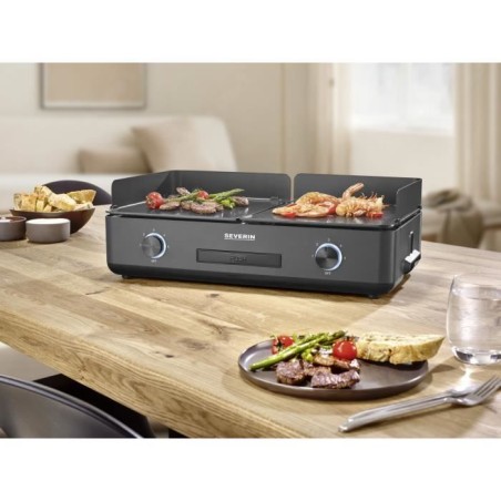 Plancha SEVERIN - PG8569 - Surface de cuisson 48x27cm - Revetement céramique antiadhésif - 2200W