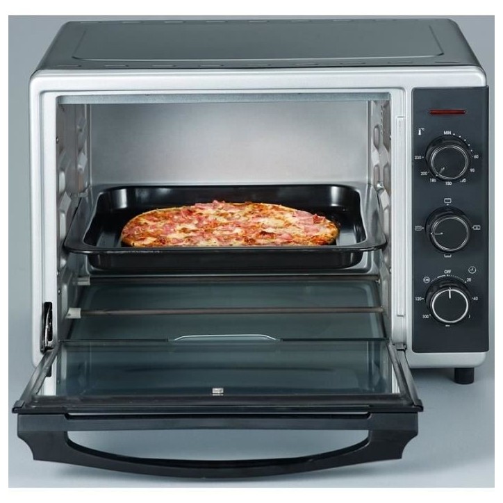 Mini four a chaleur tournante SEVERIN TO2056 - 30 L - 1600 W - Noir et argent Mini four a chaleur tournante SEVERIN TO2056 - 30 L - 1600 W - Noir et argent