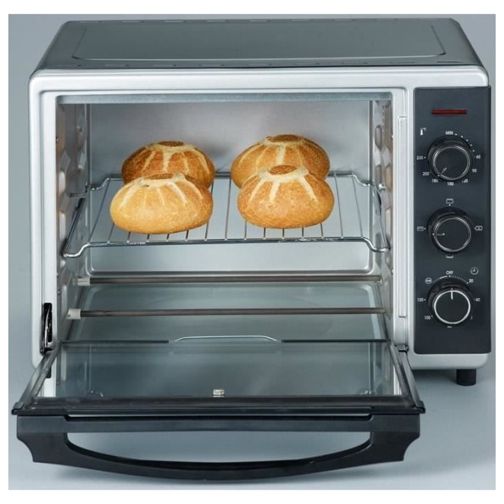 Mini four a chaleur tournante SEVERIN TO2056 - 30 L - 1600 W - Noir et argent Mini four a chaleur tournante SEVERIN TO2056 - 30 L - 1600 W - Noir et argent