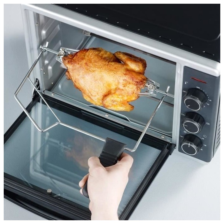 Mini four a chaleur tournante SEVERIN TO2056 - 30 L - 1600 W - Noir et argent Mini four a chaleur tournante SEVERIN TO2056 - 30 L - 1600 W - Noir et argent