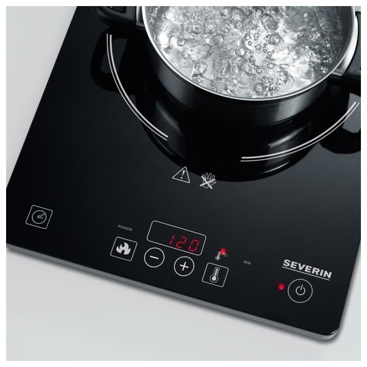 Plaque de cuisson posable SEVERIN - KP1071 - Induction 1 foyer - Jusqu'a 240°C - 2000W