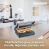 SEVERIN - Grill Electrique KG2394 - Surface cuisson 23x14,5cm - Plaque
