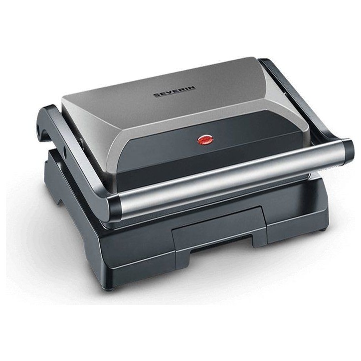 SEVERIN - Grill Electrique KG2394 - Surface cuisson 23x14,5cm - Plaques anti-adhésives - 800W