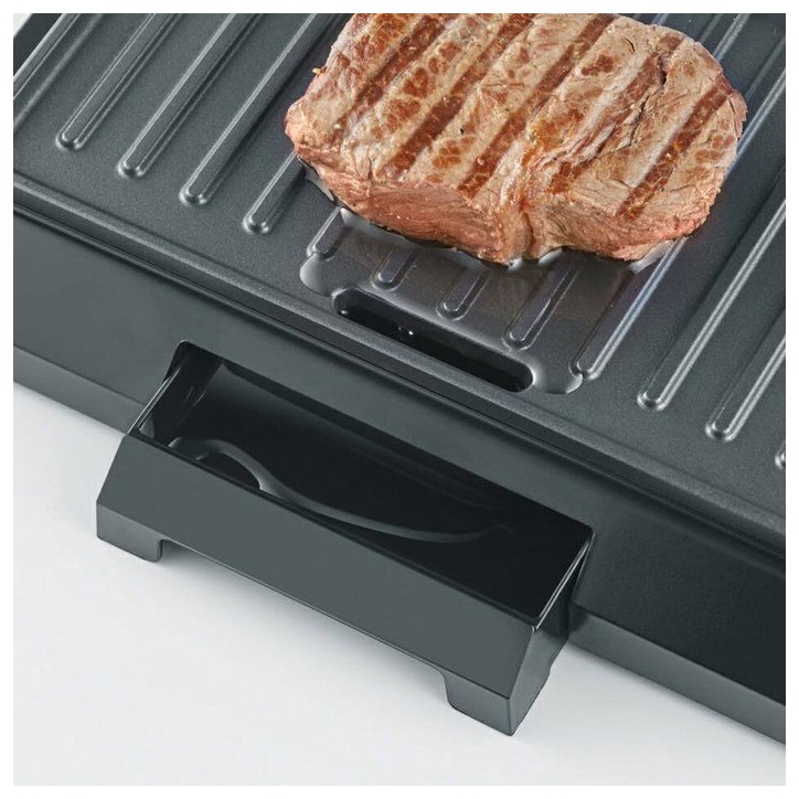 SEVERIN - Grill Electrique KG2394 - Surface cuisson 23x14,5cm - Plaques anti-adhésives - 800W