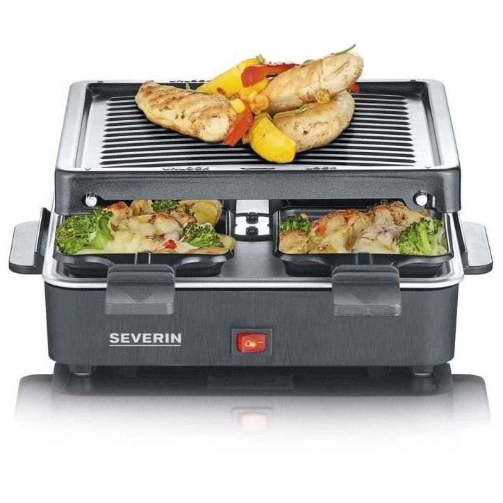Appareil a raclette SEVERIN - RG2370 - Jusqu'a 4 personnes - Format compact 21x21cm - 600W