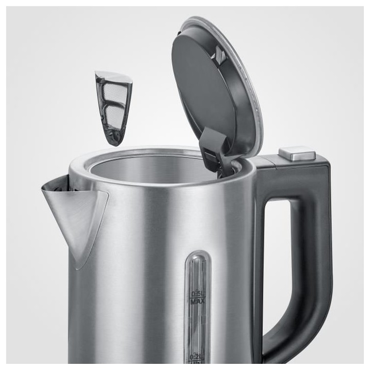 Bouilloire de voyage SEVERIN WK3647 - 0,5 L - 1100 W - Inox et noir Bouilloire de voyage SEVERIN WK3647 - 0,5 L - 1100 W - Inox et noir