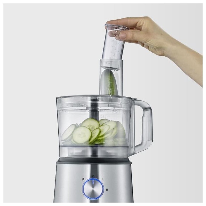 SEVERIN KM3892 Robot Multifonctions - 1200 W - Inox et noir - Blender 1,5 L - 2 Vitesses + Pulse