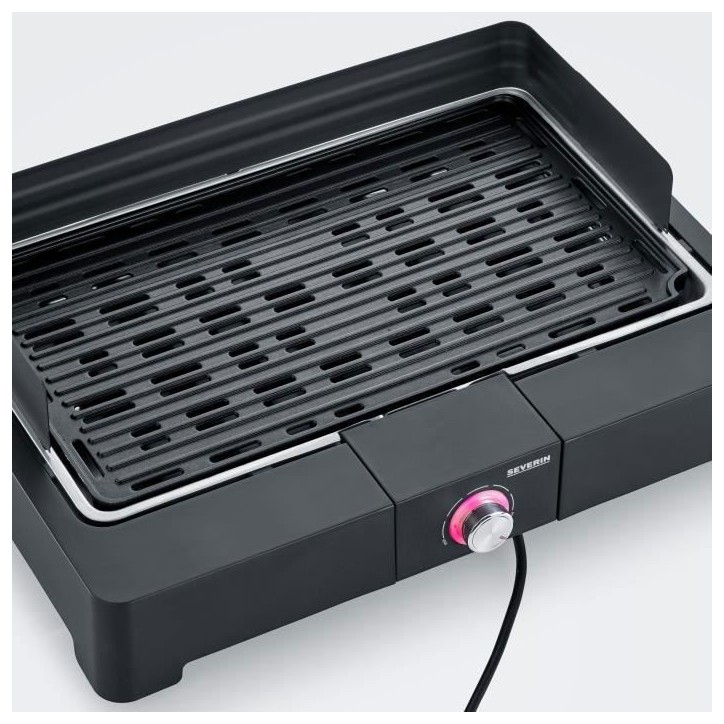 Barbecue électrique SEVERIN - PG8567 - Surface de cuisson 44,5x26cm - Thermostat réglable - 2200W