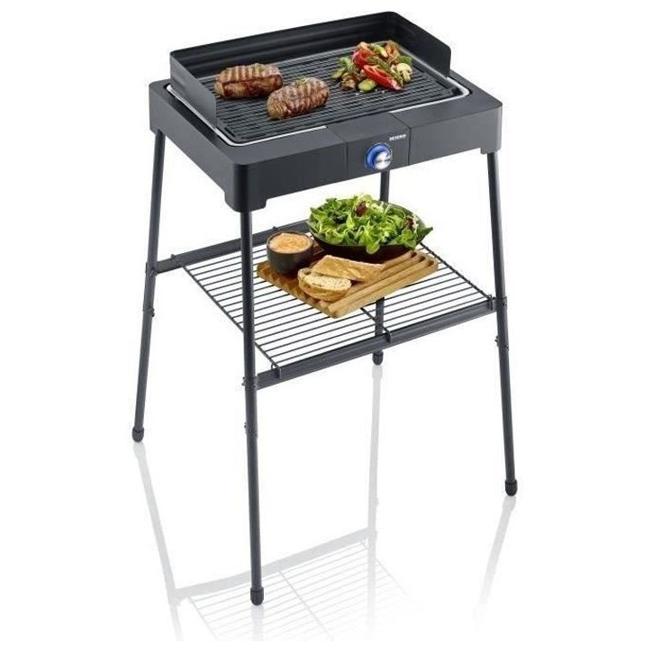 Barbecue électrique SEVERIN - PG8568 - Surface de cuisson 44,5x26cm - Hauteur 85cm - 2200W