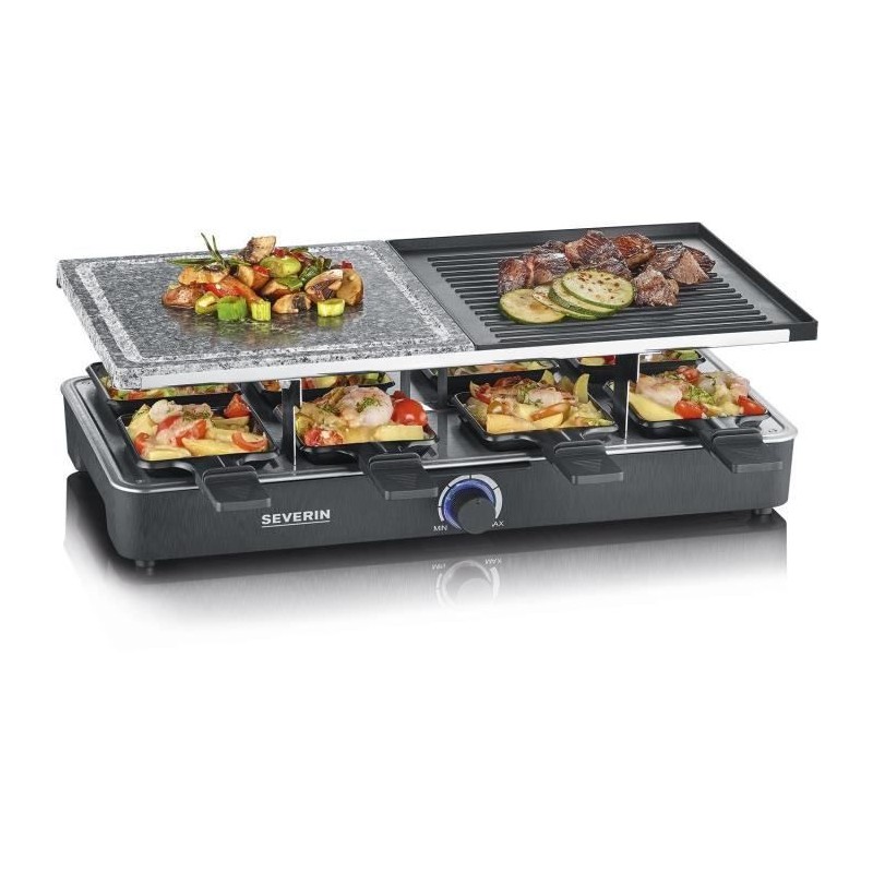 Appareil a raclette SEVERIN - RG2376 - Jusqu'a 8 personnes - Pierre de Appareil a raclette SEVERIN - RG2376 - Jusqu'a 8 personnes - Pierre de
