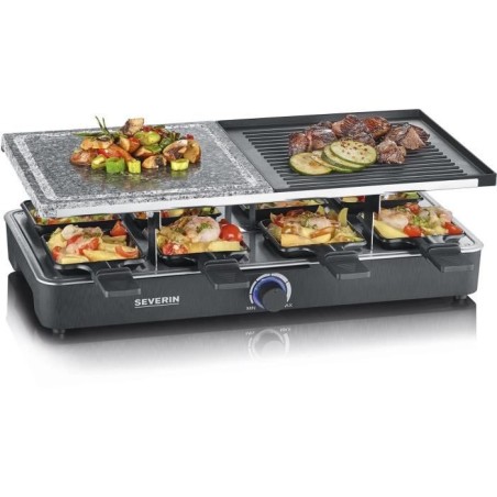 Appareil a raclette SEVERIN - RG2376 - Jusqu'a 8 personnes - Pierre de