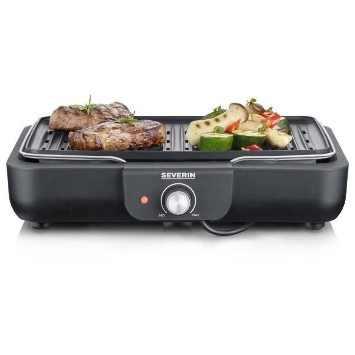 Barbecue électrique SEVERIN - PG8556 - Surface de cuisson 37x29cm - Thermostat réglable - 2300W
