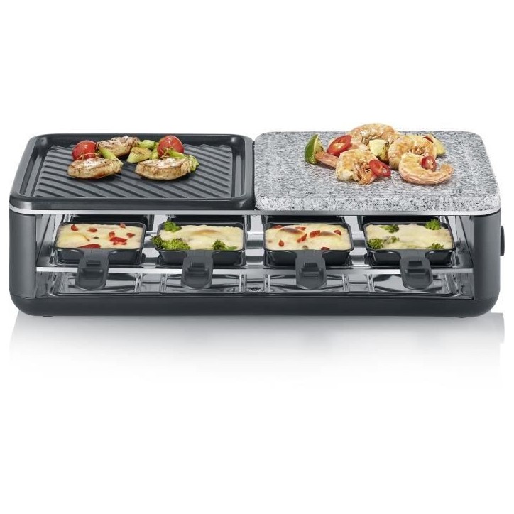 Appareil a raclette SEVERIN - RG2366 - Jusqu'a 8 personnes - Pierre naturelle et plaque de cuisson réversible - 1300W Appareil a raclette SEVERIN - RG2366 - Jusqu'a 8 personnes - Pierre naturelle et plaque de cuisson réversible - 1300W